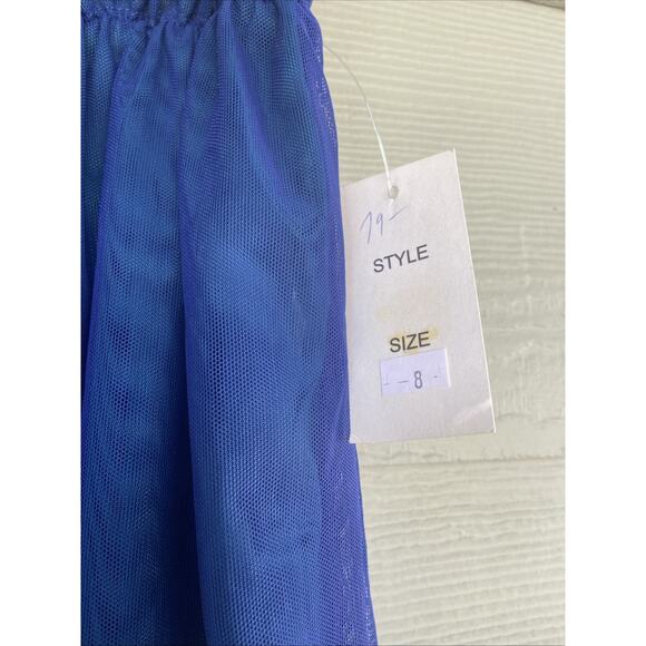 Reverse Clothing Canada Blue‎ Layered Mesh Skirt Womens 8 NEW NWT Vintage VTG? - Picture 3 of 7